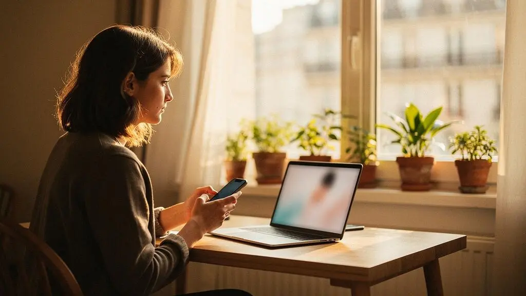 Creatrice de contenu francaise organisant sa strategie de redirection du trafic des reseaux sociaux vers son site web